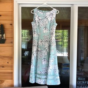 Calvin Klein Floral Print Fit and Flare Dress